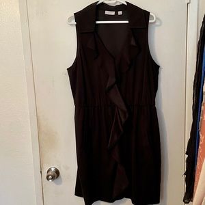 New York and Co. sleeveless black ruffle dress. XL